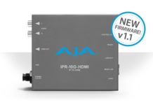 AJA adds UltraHD support to IPR-10G-HDMI with v1.1 firmware